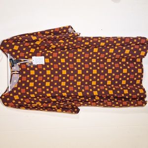 Ashro Dress Plus Size 3X Short Sleeves Side Curved Slits